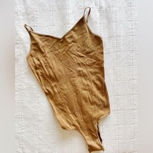 Free People Backless Bodysuit in Mustard